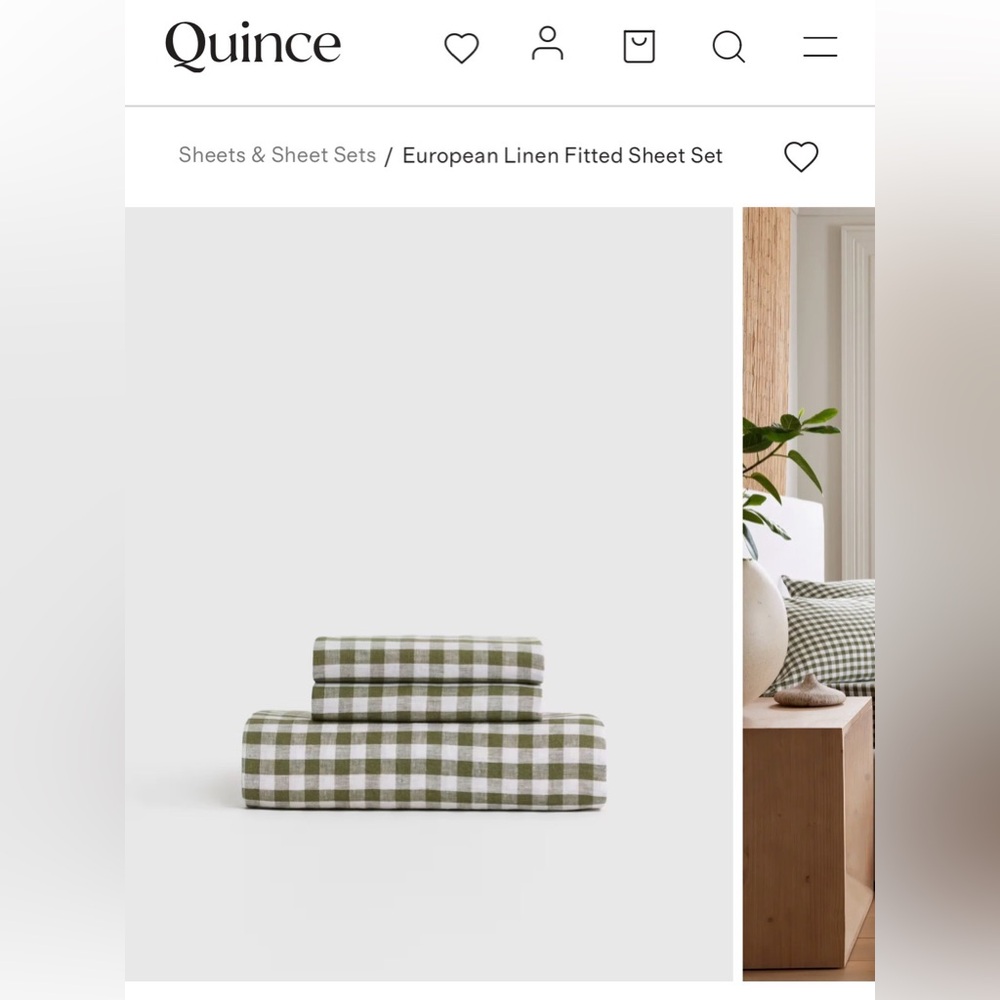 Quince European Linen Fitted Sheet Set